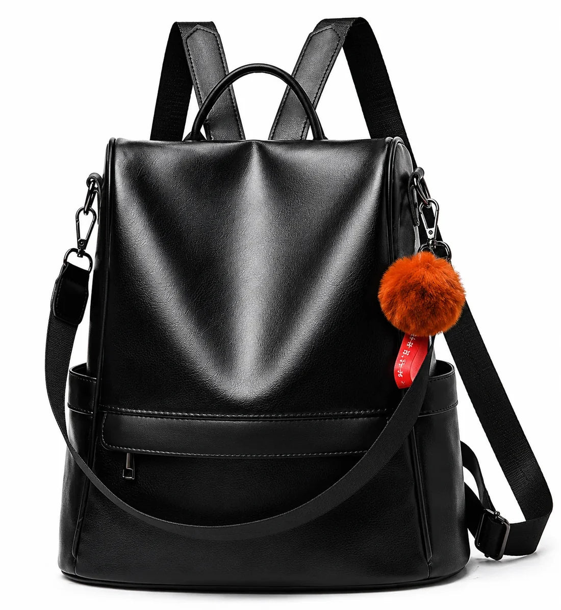 Vintage Women's Leather Backpack – Large Capacity Shoulder & Travel Bag