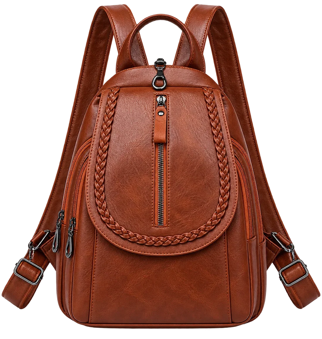 Women's Soft Leather Mini Backpack – Stylish Everyday Shoulder Bag
