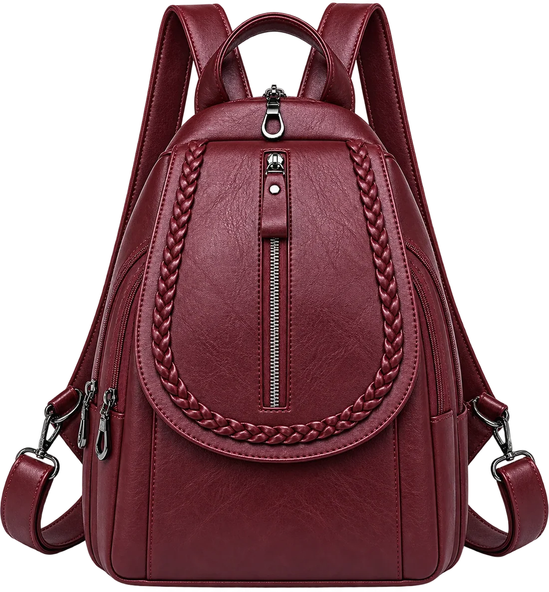 Women's Soft Leather Mini Backpack – Stylish Everyday Shoulder Bag
