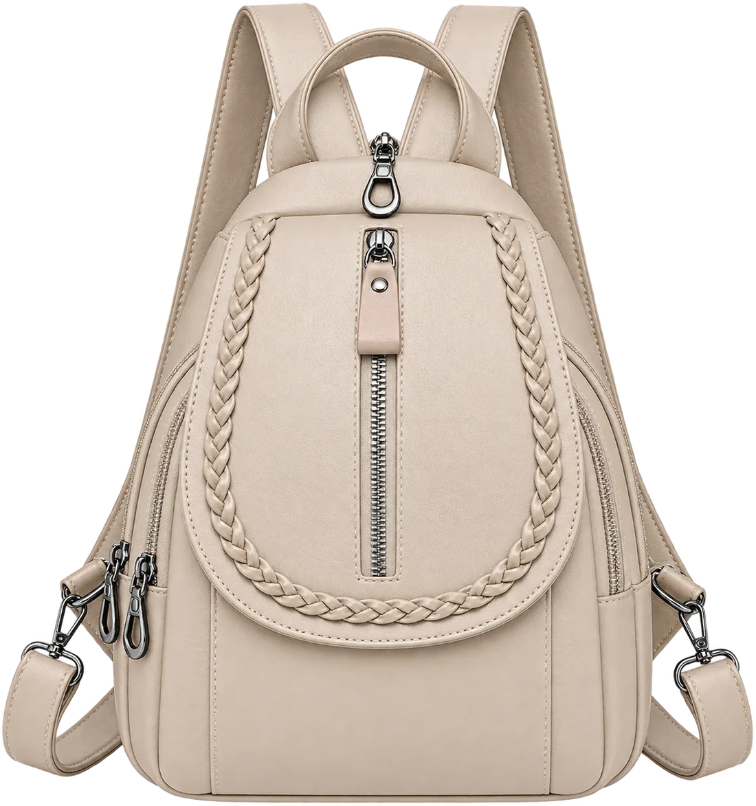 Women's Soft Leather Mini Backpack – Stylish Everyday Shoulder Bag