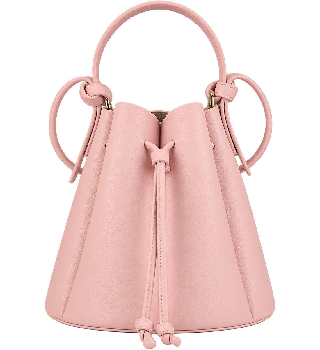 Women’s Vintage Petal Bucket Bag – PU Leather Crossbody Shoulder Handbag