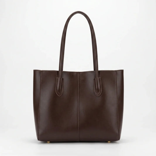 Women's Vintage PU Tote Bag – Large Capacity Shoulder Handbag